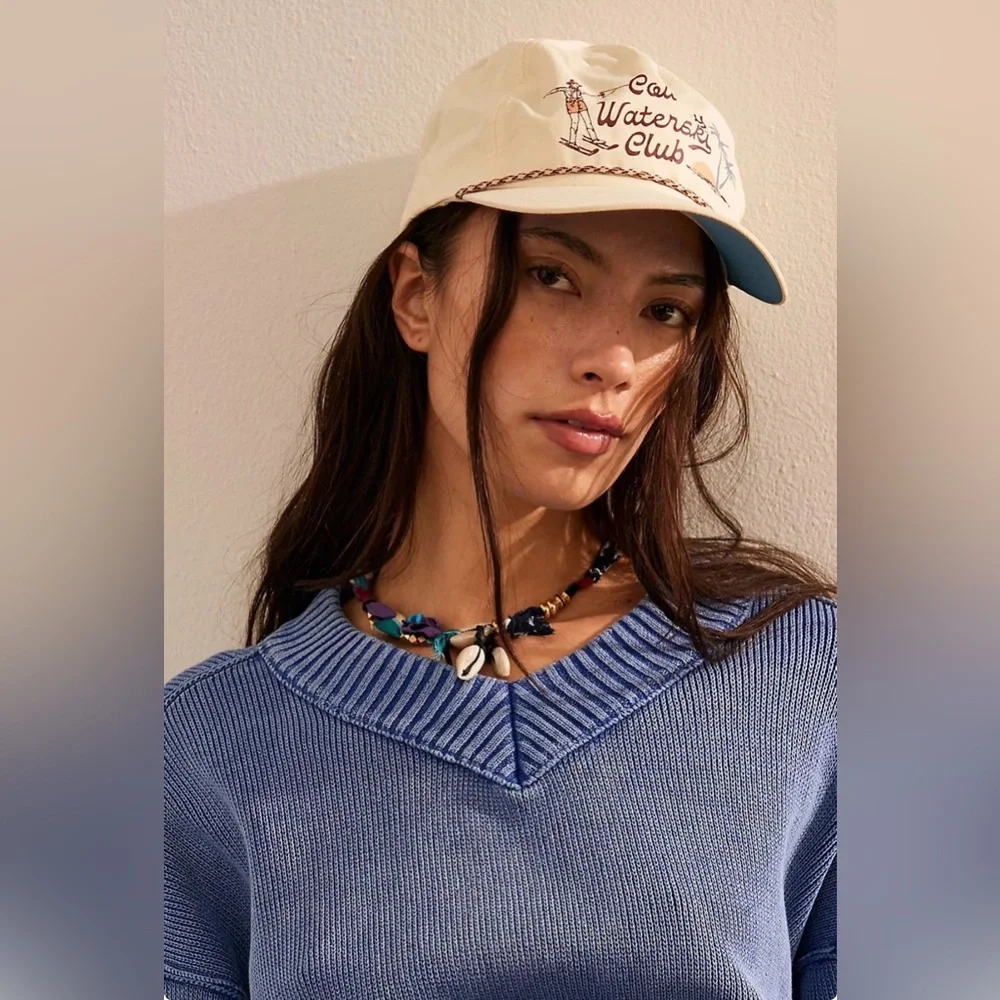 NWT Free People x Ariana Ost Blue Alpha Choker Necklace